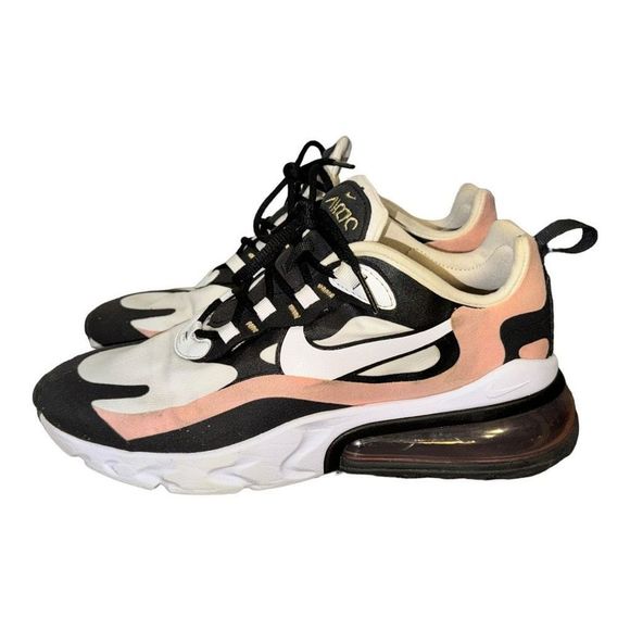 Nike Air Max 270 React Womens Size 8 Running Shoes Coral Pink Black AT6174-005 - Picture 3 of 14